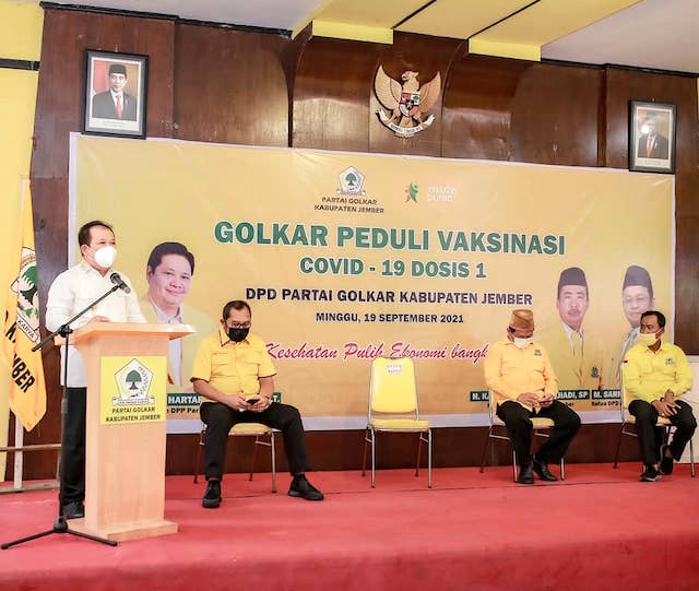 Partai Golkar Jember Gelar Vaksinasi Covid-19 untuk 850 Warga